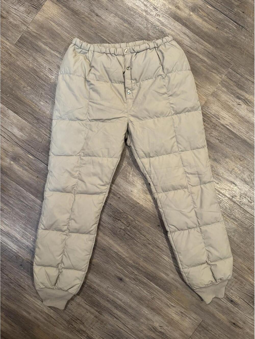 Vtg Walls Blizzard-Pruf Down Insulated Outerwear Men's M/L Puffer Pants Tan USA